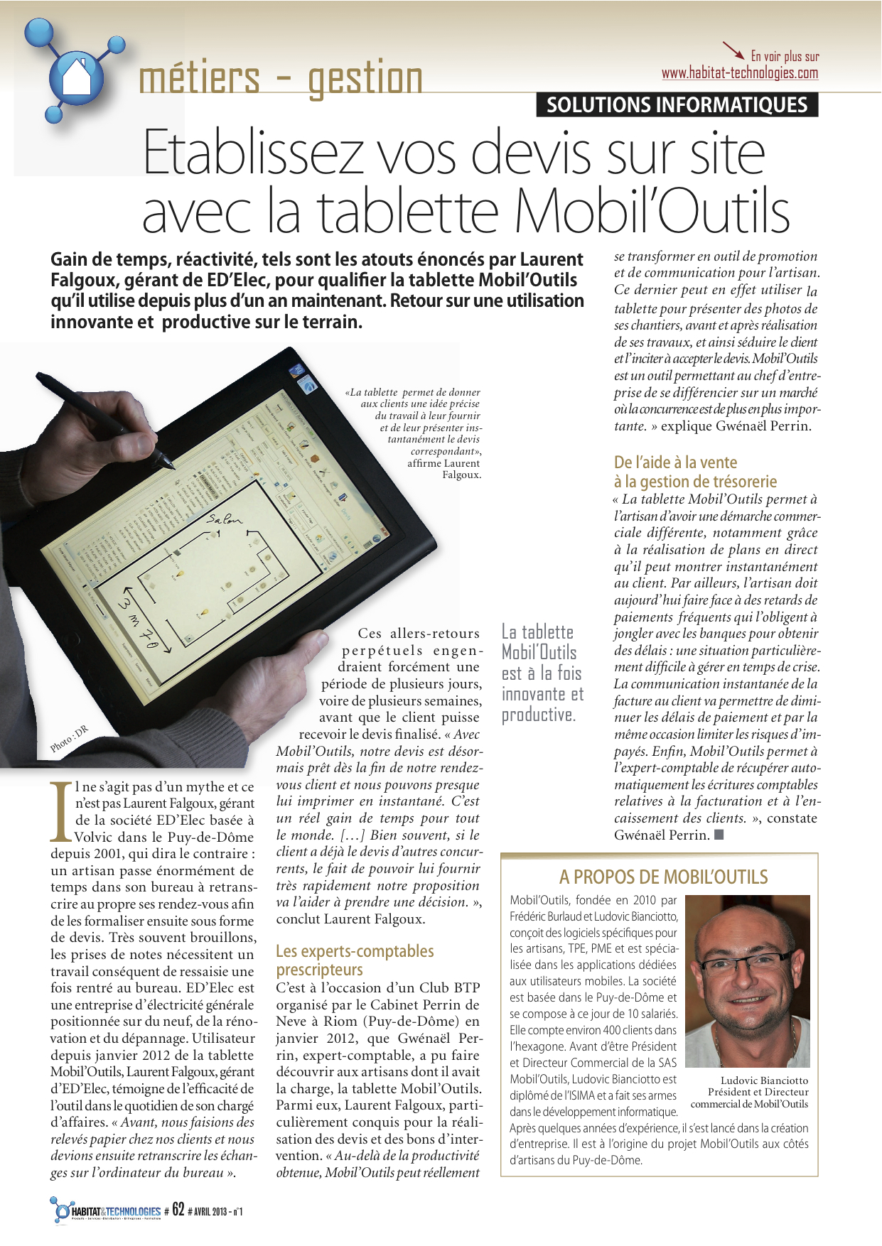 Article d'Habitat & Technologies