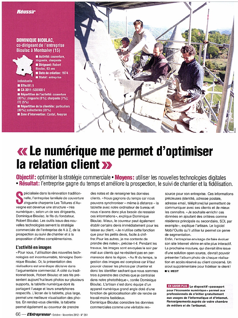 Article de L'Entrepreneur